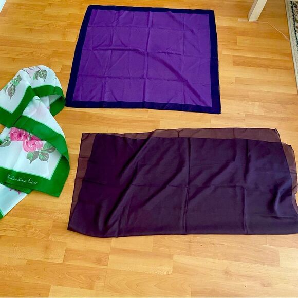 Vintage Scarf Scarves Lot 3 Three Signed - Picture 6 of 9